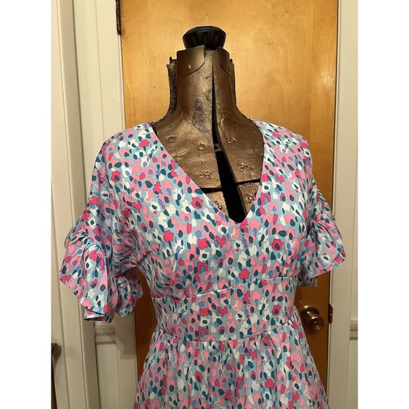 Lilly Pulitzer Blaire Flutter Sleeve Dress In Multi Hottie Dottie - Picture 4 of 14